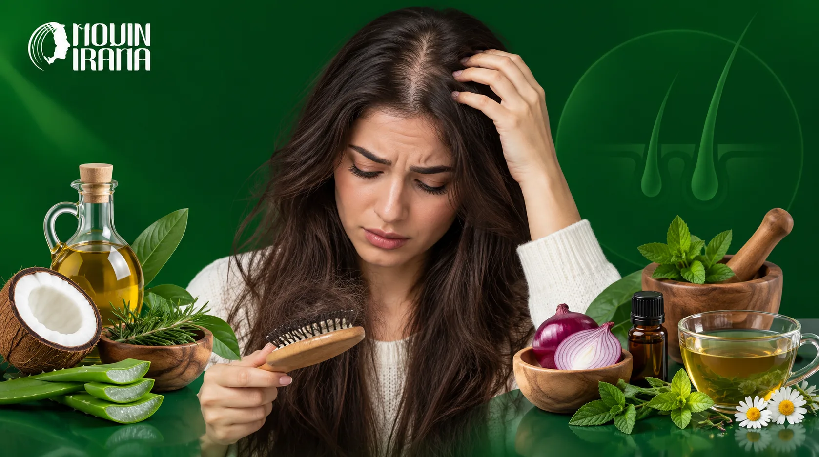 روش های درمان خانگی ریزش مو در زنان